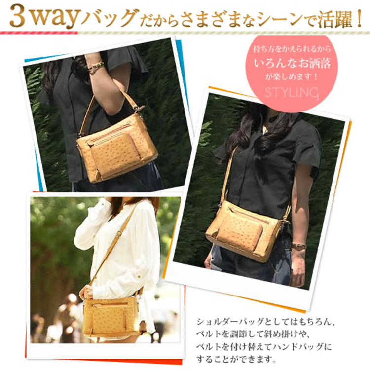 オーストリッチ 3WAYバッグ | あいテレビショッピング