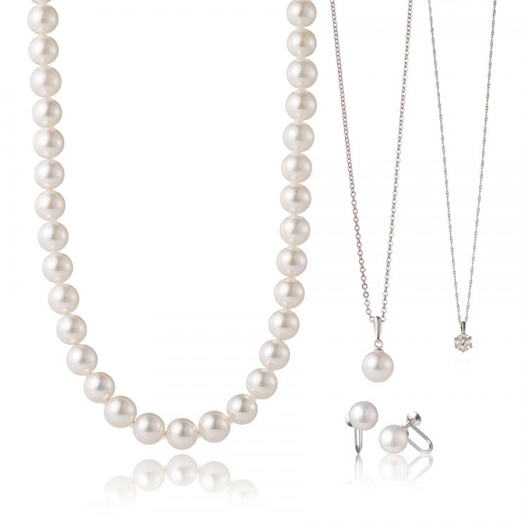 大丸松坂屋 花珠8 8 5mmあこや真珠ネックレス豪華4点セット あいテレビショッピング