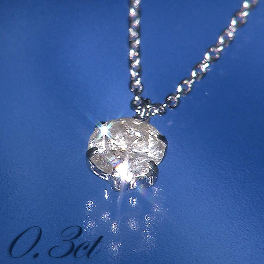 プラチナ台0 3ctダイヤ一粒石ペンダント 鑑別カード付き ｂｓｓショッピング