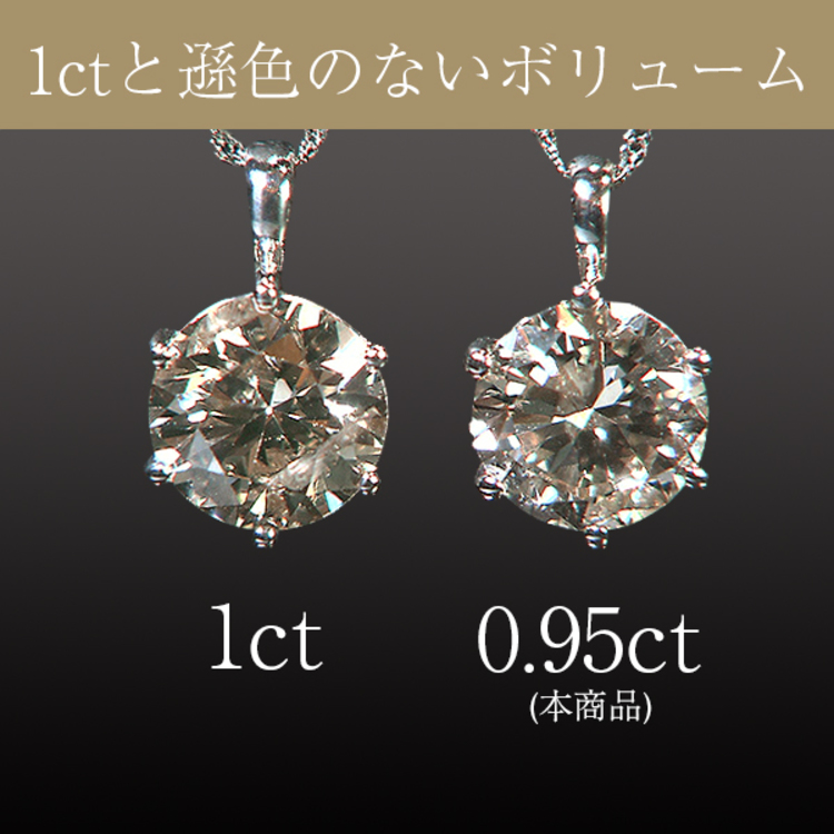 大丸松坂屋 プラチナ0.95ctダイヤ一粒石ペンダント | TBC