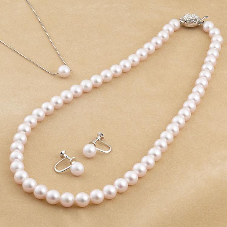 高島屋 花珠7 5 8mmあこや真珠ネックレス3点セット ｔｕｆショッピング