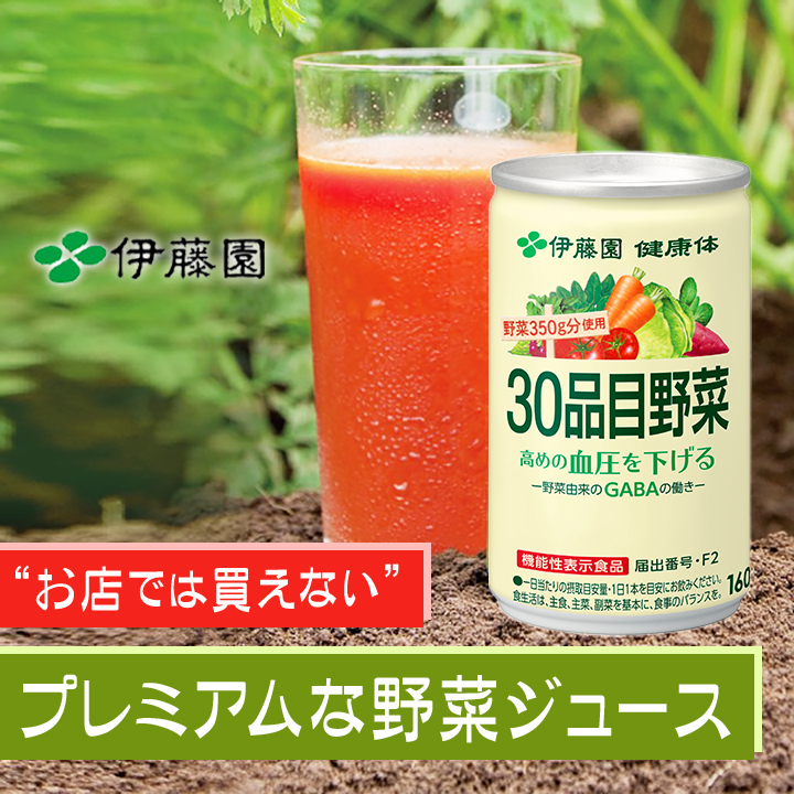 伊藤園「健康体」30品目野菜（缶）／160g×60本／機能性表示食品