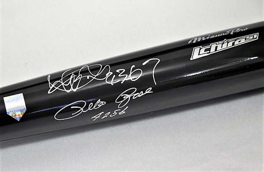 数量限定】イチロー&ピート・ローズ フォアフォールド 直筆サイン入り