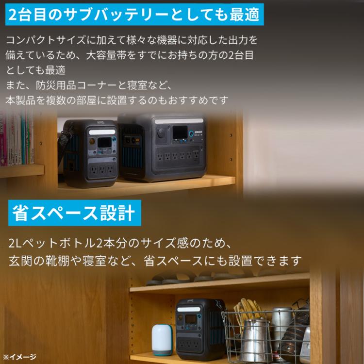 Anker ポータブル電源＆ソーラーパネルセット／230Wh／8ポート／防災