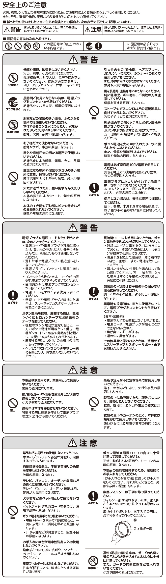 使用上の注意