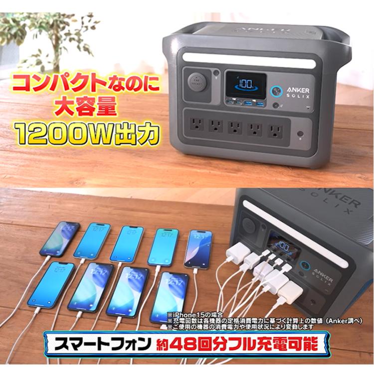 Anker 大容量ポータブル電源＆ソーラーパネルセット／大容量＆高出力
